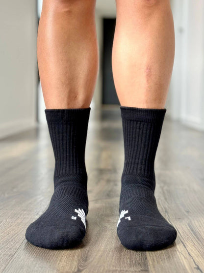 Luxe Crew Sock - Stealth Black