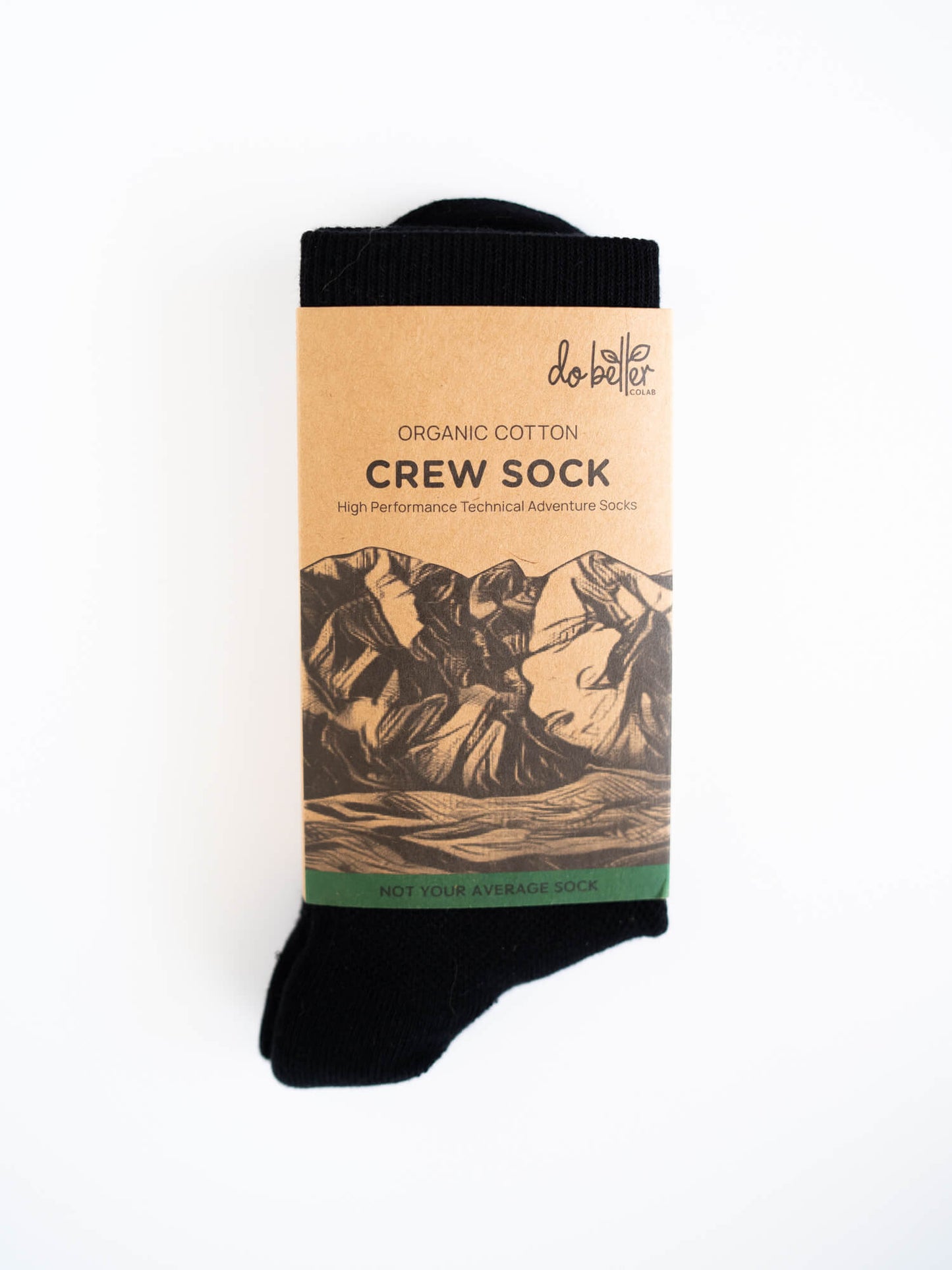 Luxe Crew Sock - Stealth Black